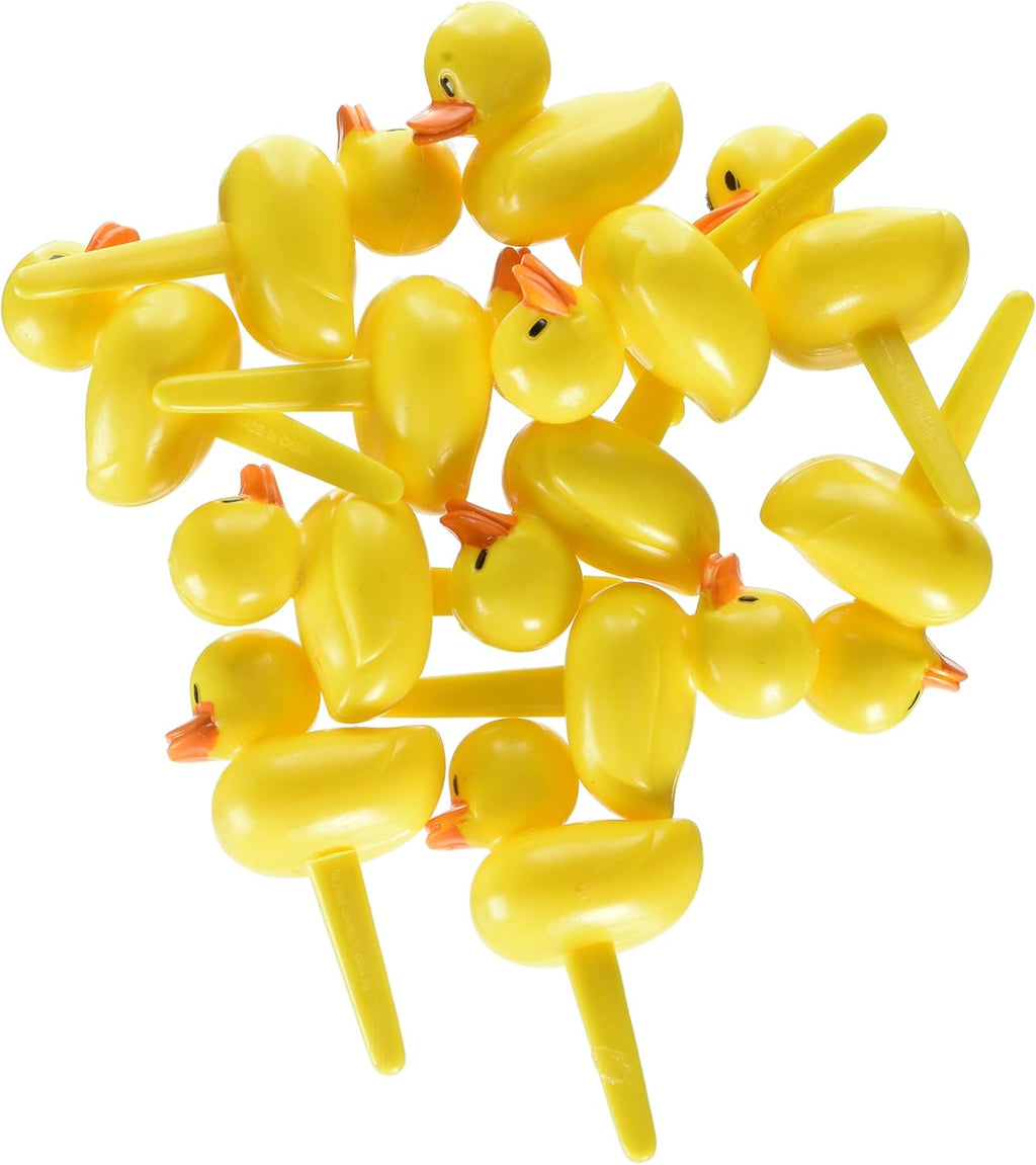 Yellow Duck Ducky Duckie Cupcake Picks Cake Topper Decorations (48-Pack)