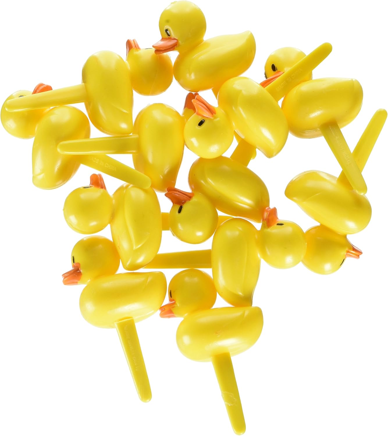 Yellow Duck Ducky Duckie Cupcake Picks Cake Topper Decorations (48-Pack)