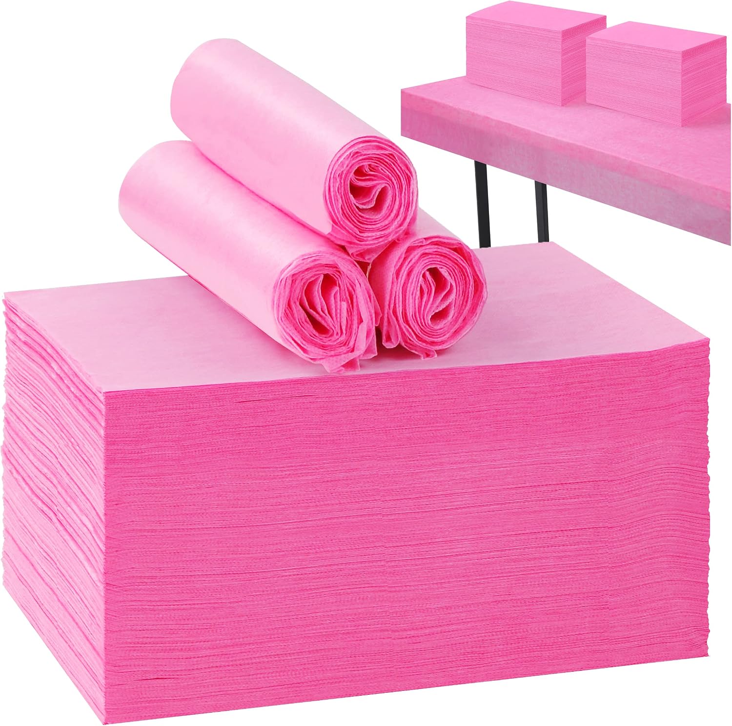 100 Pcs Disposable Bed Sheets 31" x 71" Massage Table Sheets Non Woven Fabric SPA Bed Cover Breathable for Massage Beauty Tattoos (100 Pcs Pink)