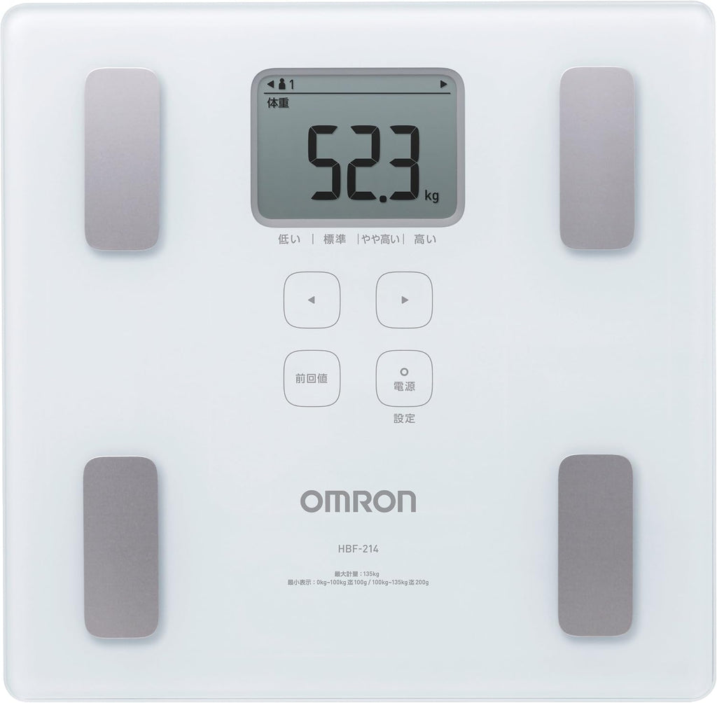 New! Omron Weight Scale Body Composition Meter Body Scan White HBF-214-W Japan