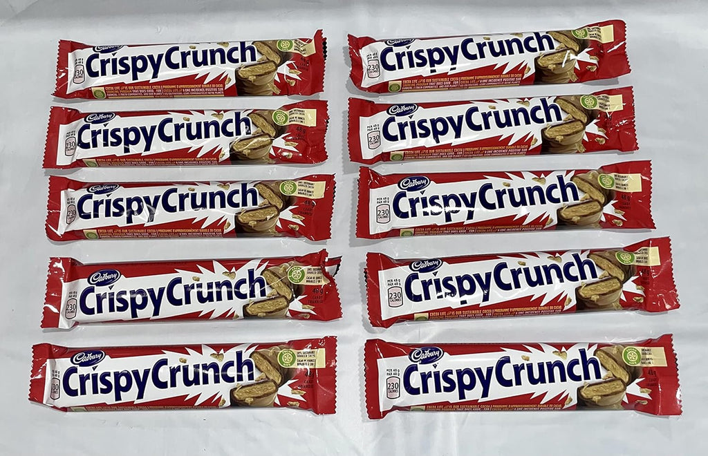 Lot of 10 Cadbury Crispy Crunch Chocolate Bars 48 Grams Each From Canada by Cadbury