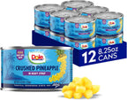 Dole Crushed Pineapple in Heavy Syrup - Dole Canned Fruit - Rich Source of Vitamin C - 8.25 oz Cans - 12 Pack