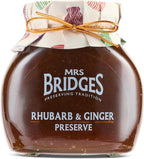 Mrs Bridges Rhubarb & Ginger Preserve, Made in Scotland, 12oz Jar (Pack of 1)