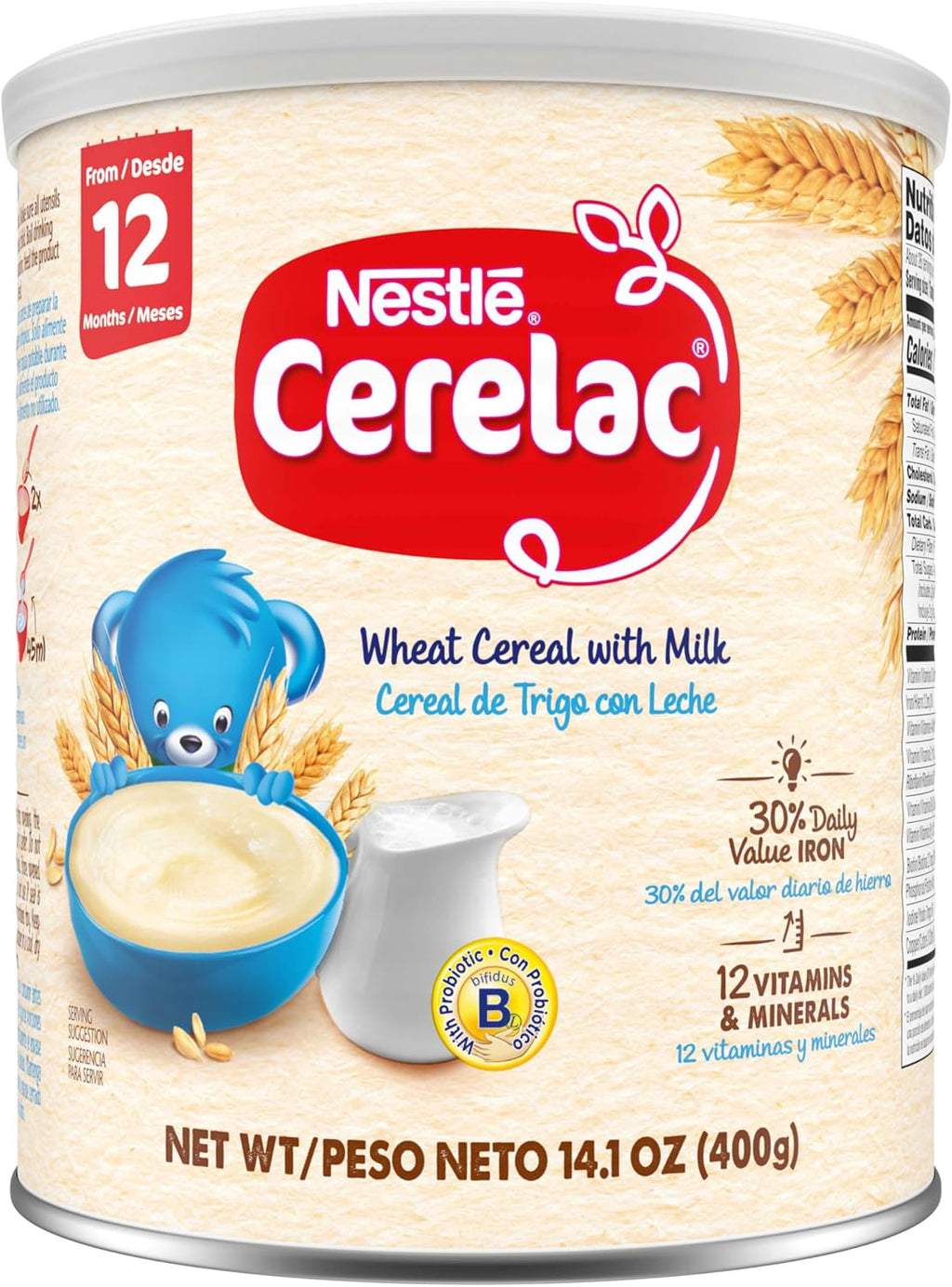 Nestle Cerelac, Baby Cereal, Wheat Cereal with Milk, 14.1 oz