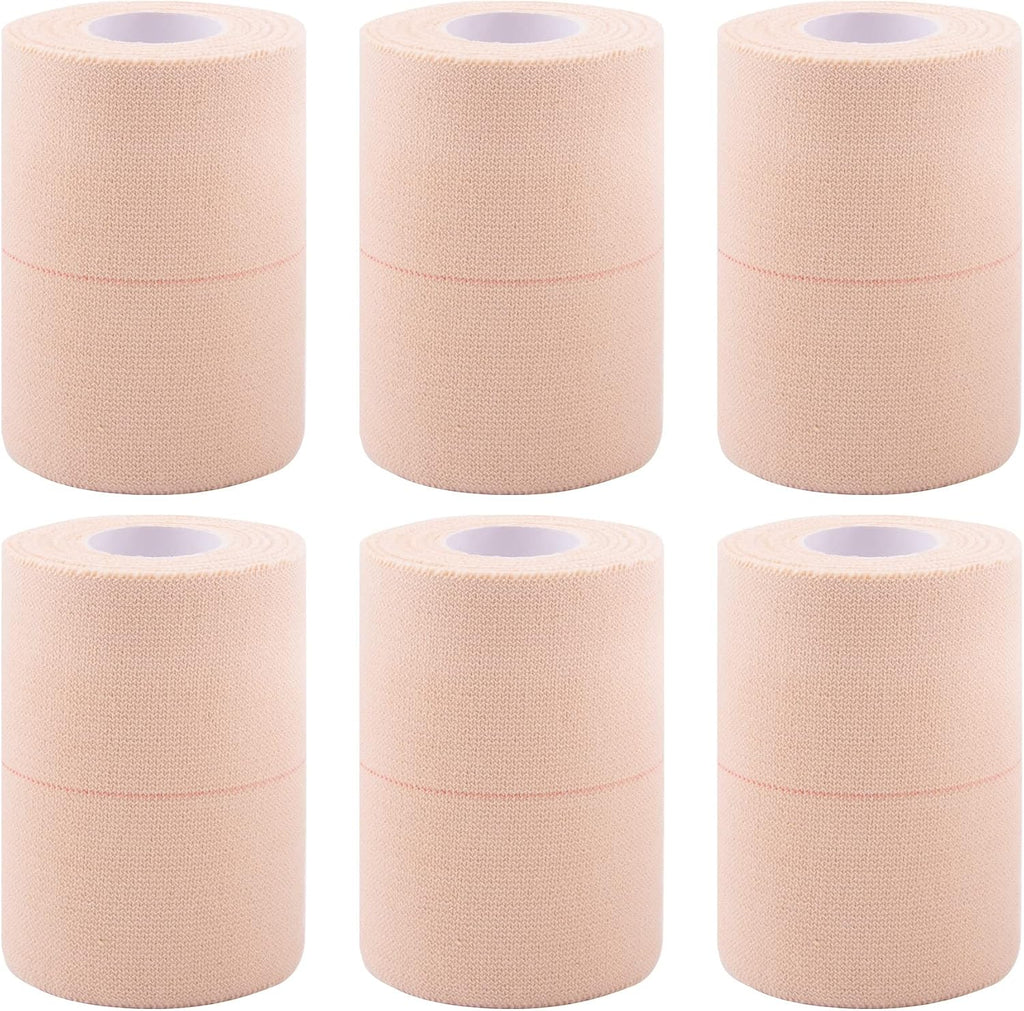 BQTQ 6 Rolls Elastic Adhesive Tape 3 Inch Elastic Bandage Wrap Stretch Self Adherent Wound Wraps Sports Tapes for Wrist Ankle Swelling Sprains