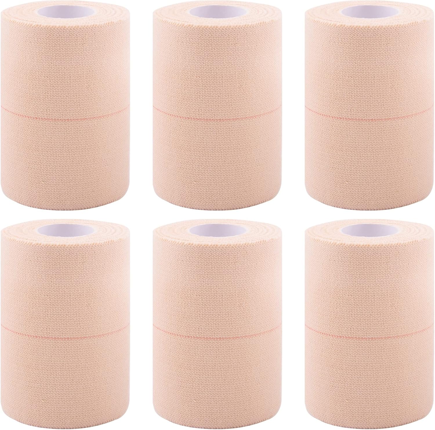 BQTQ 6 Rolls Elastic Adhesive Tape 3 Inch Elastic Bandage Wrap Stretch Self Adherent Wound Wraps Sports Tapes for Wrist Ankle Swelling Sprains