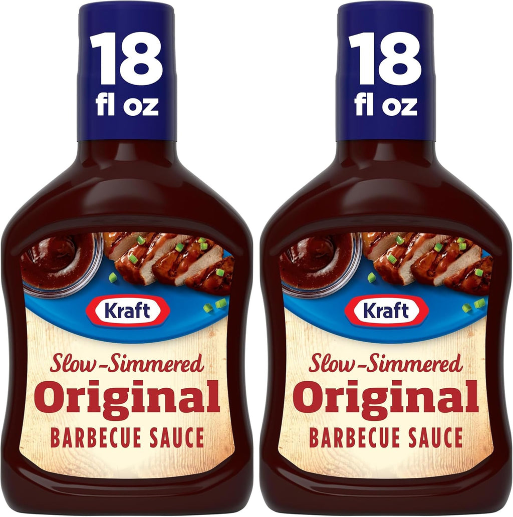 Kraft Original Slow-Simmered BBQ Barbecue Sauce (18 oz Bottle) (Pack of 2)