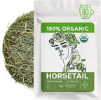 Horsetail Tea Organic (3 oz.) - Organic Horsetail Herb (Equisetum arvense) - Horse Tail Grass - Natural Silica-RichTea for Hair Growth, Nails & Bone Strength - Cola de Caballo Hierba
