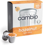 Cambio Roasters Hazelnut Light Roast Organic Coffee Pods - The Only Organic Recyclable Aluminum Coffee Pods, Small Batch Roasted, Keurig® Compatible, Nutty Flavor & Longer Lasting Freshness, 10 Count