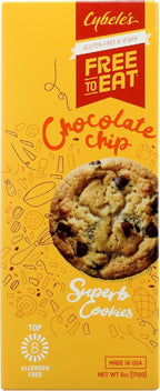 FREE TO EAT CYBELES COOKIE CHOC CHIP, (108504000400), Chocolate Chip, 6 Oz