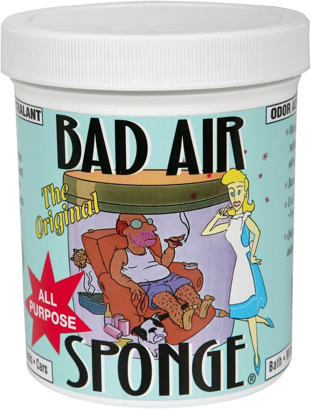Bad Air Sponge Odor Neutralant Neutralizes and Absorbs Odors 14oz (Pack of 3)