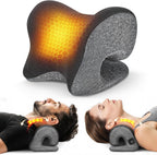 Graphene Magnetic Neck Stretcher for Deeper Pain Relief, Instant Heating Pad Cervical Traction Device Pillow, Neck Cloud for TMJ Tension Muscle Migraine, Gifts for Women, Mom, Men(Dark Gray)