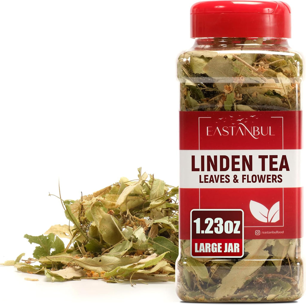 Eastanbul Linden Tea, 1.23oz, Linden Flower Loose Leaf Tea, AKA Te De Tilo, Te De Tila, Ihlamur, 100% Pure, Natural, Vegan, Non GMO, Caffeine Free