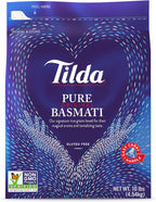 Tilda Pure Basmati Rice, Premium Aromatic and Authentic Rice, Large Resealable Bag, 10-Pound Bag,White