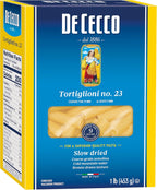 De Cecco Pasta, Tortiglioni No.23, 1 Pound (Pack of 12) - Made in Italy, High in Protein & Iron, Bronze die
