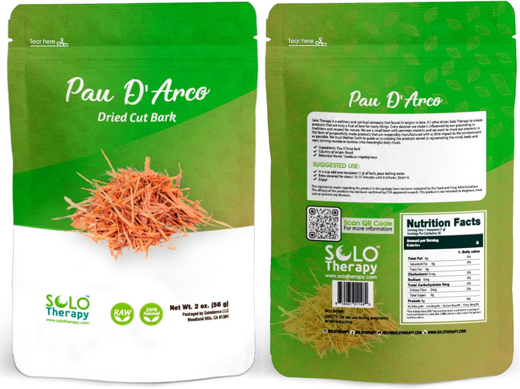 Pau D’Arco Bark Tea 2 oz – Cut & Sifted Tabebuia impetiginosa – Loose Leaf Herbal Infusion – Caffeine Free – Resealable Pouch (Pau D'Arco Bark)