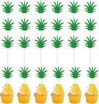 Molain 24PCS Pineapple Cupcake Donut Cake Toppers, Pineapple Cute Cupcake Picks for Summer Tropical Hawaiian Party Pineapple Theme Baby Shower Kids Birthday Cake Decorations