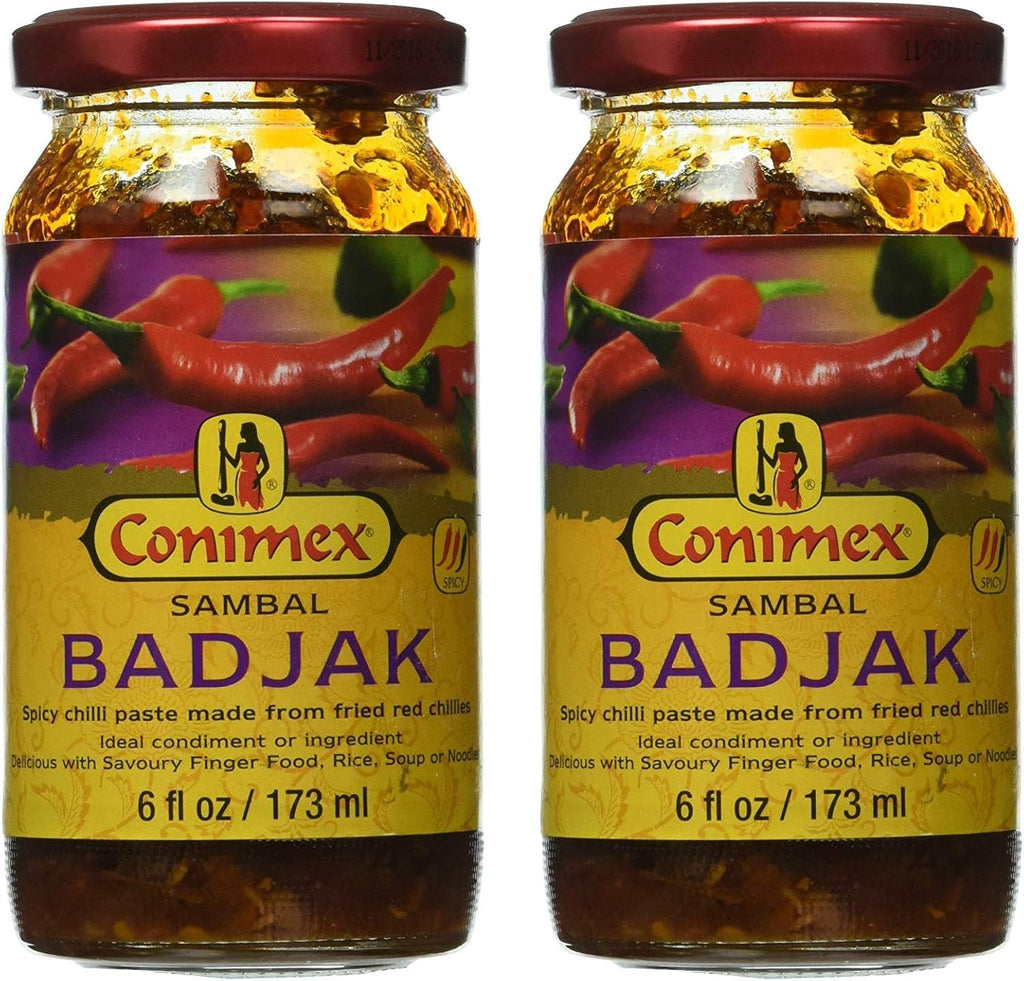 Conimex Sambal Badjak, 2 jar pack, 6oz/170g each
