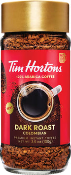 Tim Hortons Dark Roast Instant Coffee 3.5oz Jar
