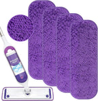 Reusable Power Mop Refill Pads for Swiffer Power Mop Starter Kit - Swifter Powermop Pads Refills - Multi-Surface & Wood Mopping Pad Refil for Floor Cleaning - Washable Microfiber Pad, 4 Pack