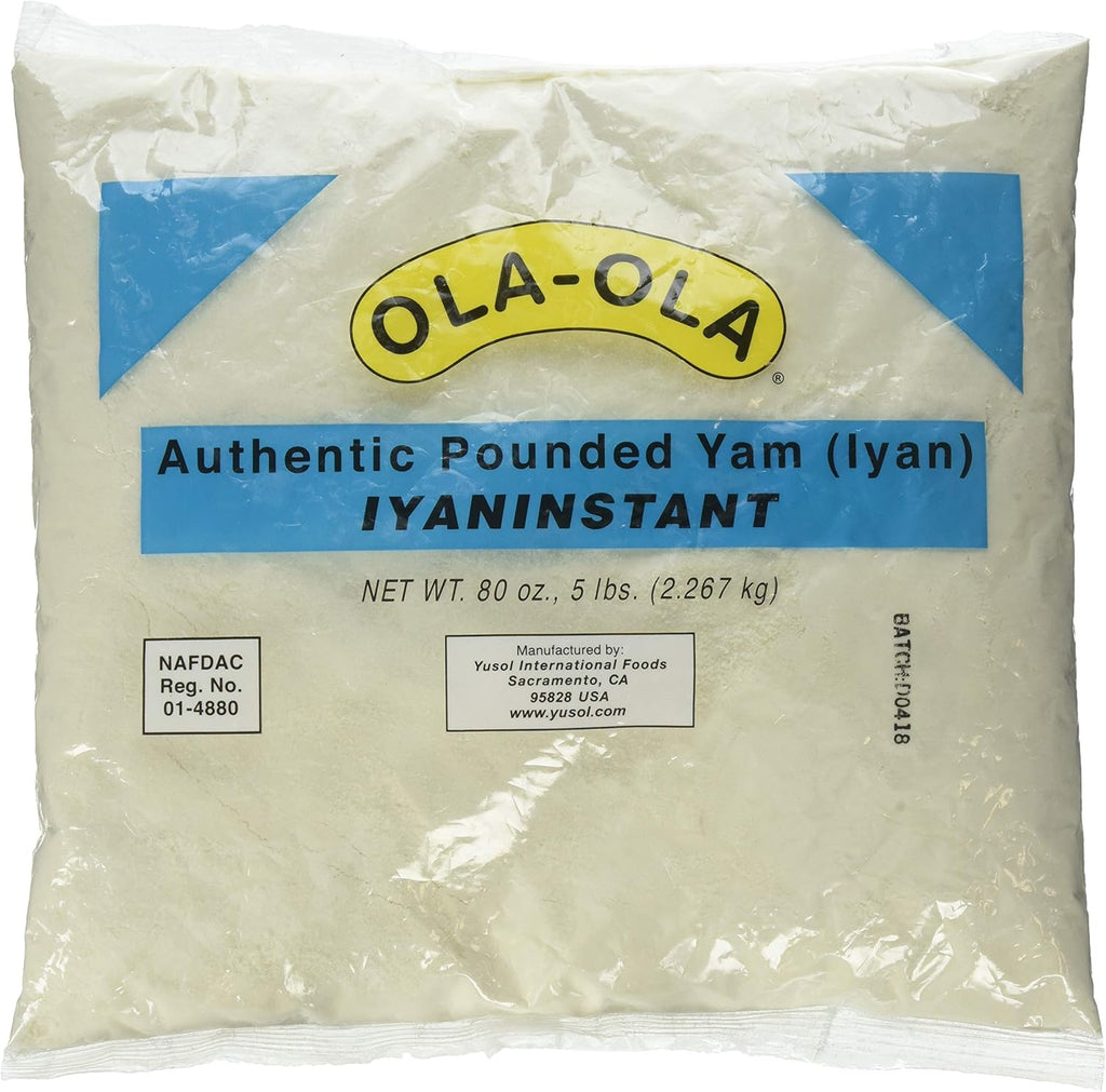 Ola Ola Authentic Pounded Yam Iyan Instant 5lbs