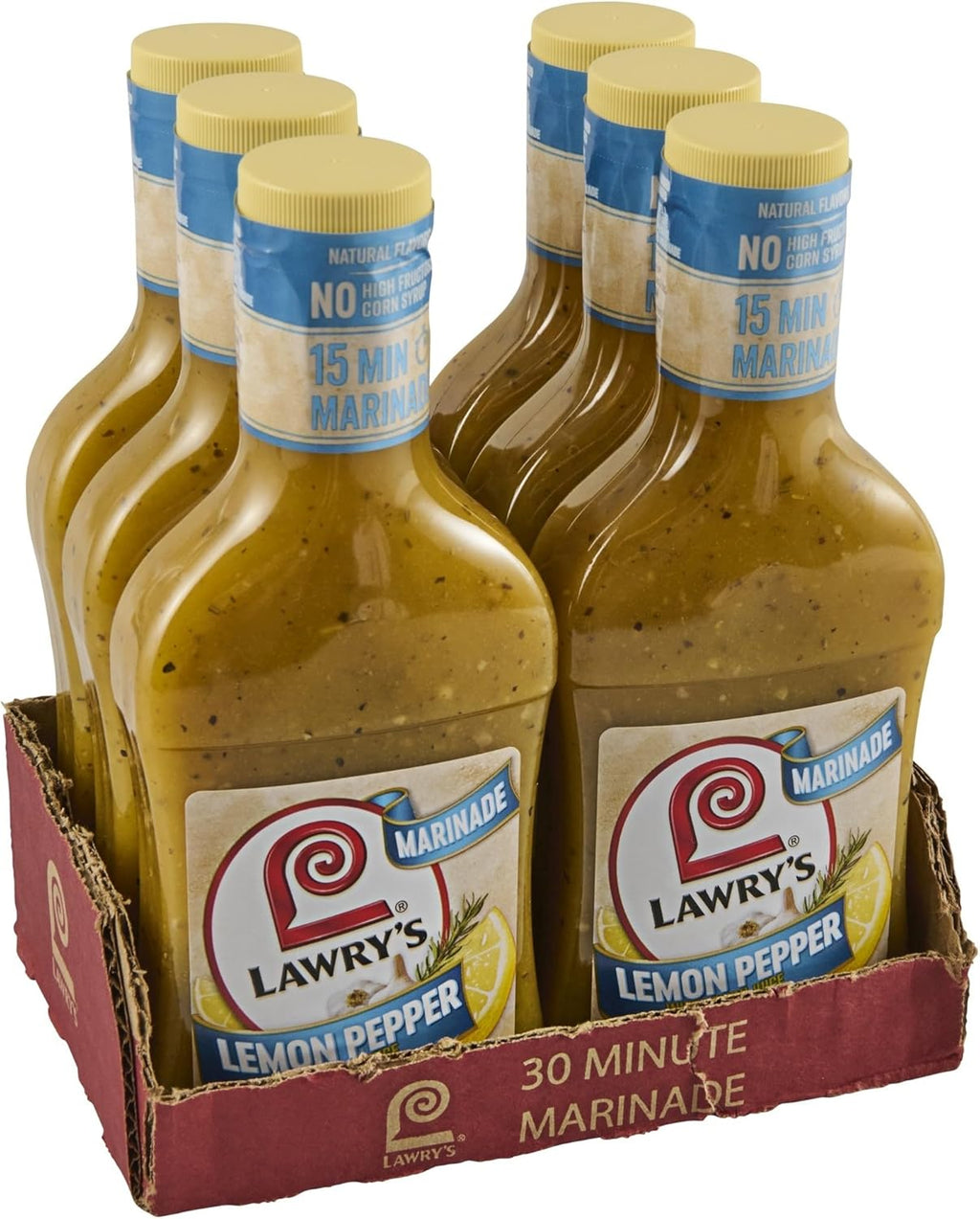 Lawry's Lemon Pepper with Lemon Juice Marinade, 12 fl oz (Pack of 6)