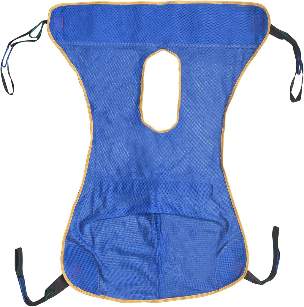 Full Body Mesh Commode Patient Lift Sling,600lbs Weight Capacity-Compatible with Hoyer, Invacare, McKesson, Drive, Lumex, Medline, Joerns (XXL)