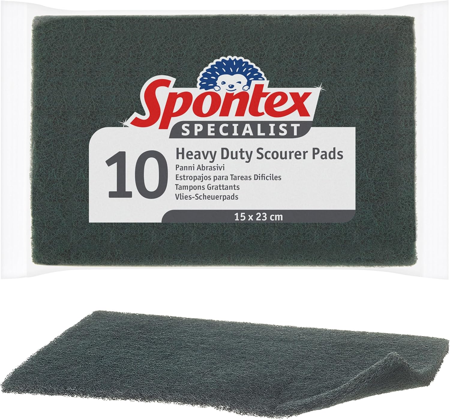 Spontex Specialist Heavy Duty Scourer Pads (Pack of 10)