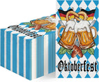 Horaldaily 100 Oktoberfest Disposable Paper Napkin Decorative Guest Guest Napkins, Blue and White Bavarian Flag and Beer Hand Towel for Party Lunch Dinner Kitchen Bathroom