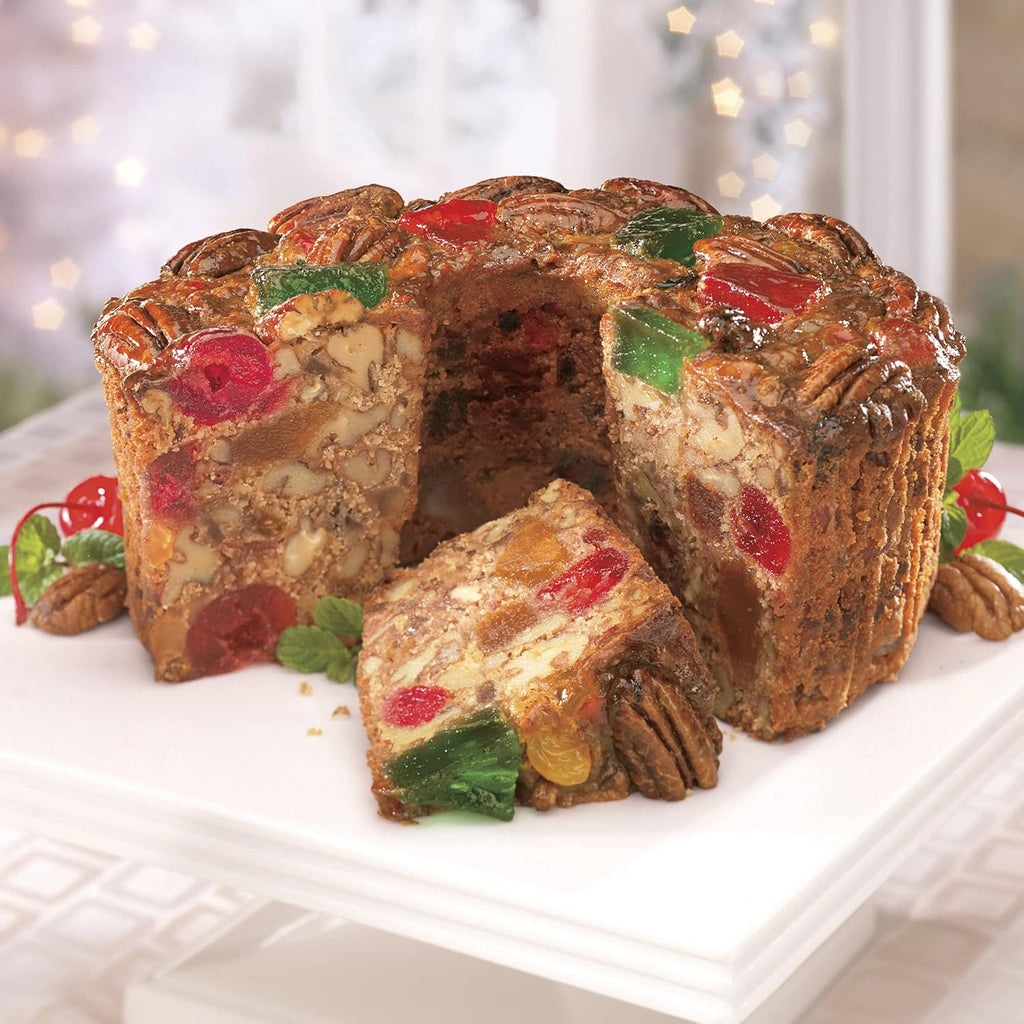 The Swiss Colony Christmas Fruitcake – Traditional Holiday Dessert with Whole Candied Fruit and Nuts, Sweet Rich Bakery Treat, Food Gift, Gourmet