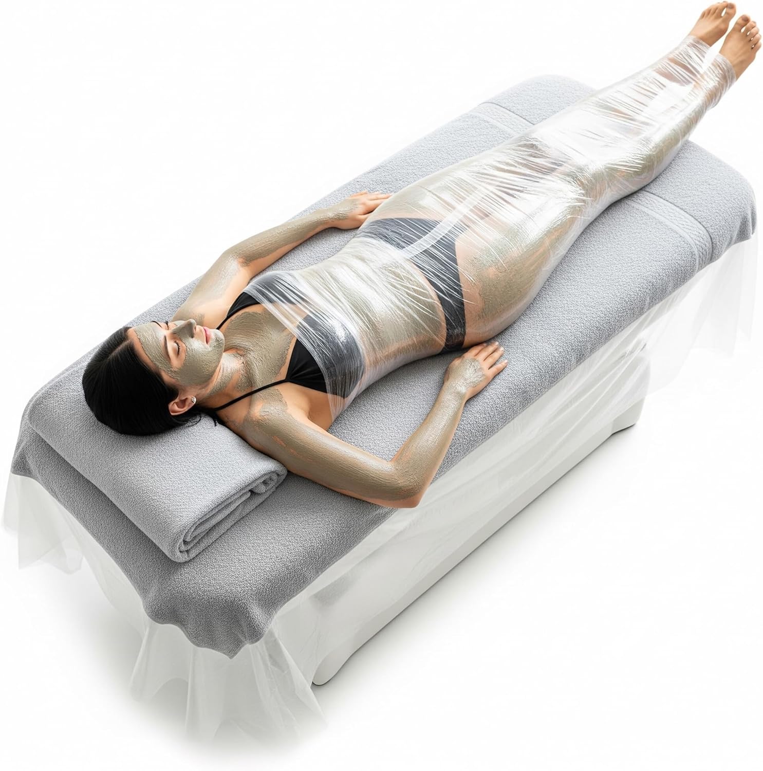 APPEARUS Extra Large Disposable Body Wrap Sheets 70x108 Pre-Cut Professional Plastic Film Liners for Spa Salon Moisturizing Skin Application 24 Count