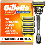 Gillette ProGlide Shield Men's Razor, 5 Bladed Razor, with Precision Trimmer, Comfortglide Lubrication, Glide and Comfort, Handle + 4 Blade Refills, Holiday Gifts for Men