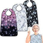 VOPHIA Adult Bibs for Women Washable Bib Reusable Waterproof Clothing Protector with Optional Crumb Catcher
