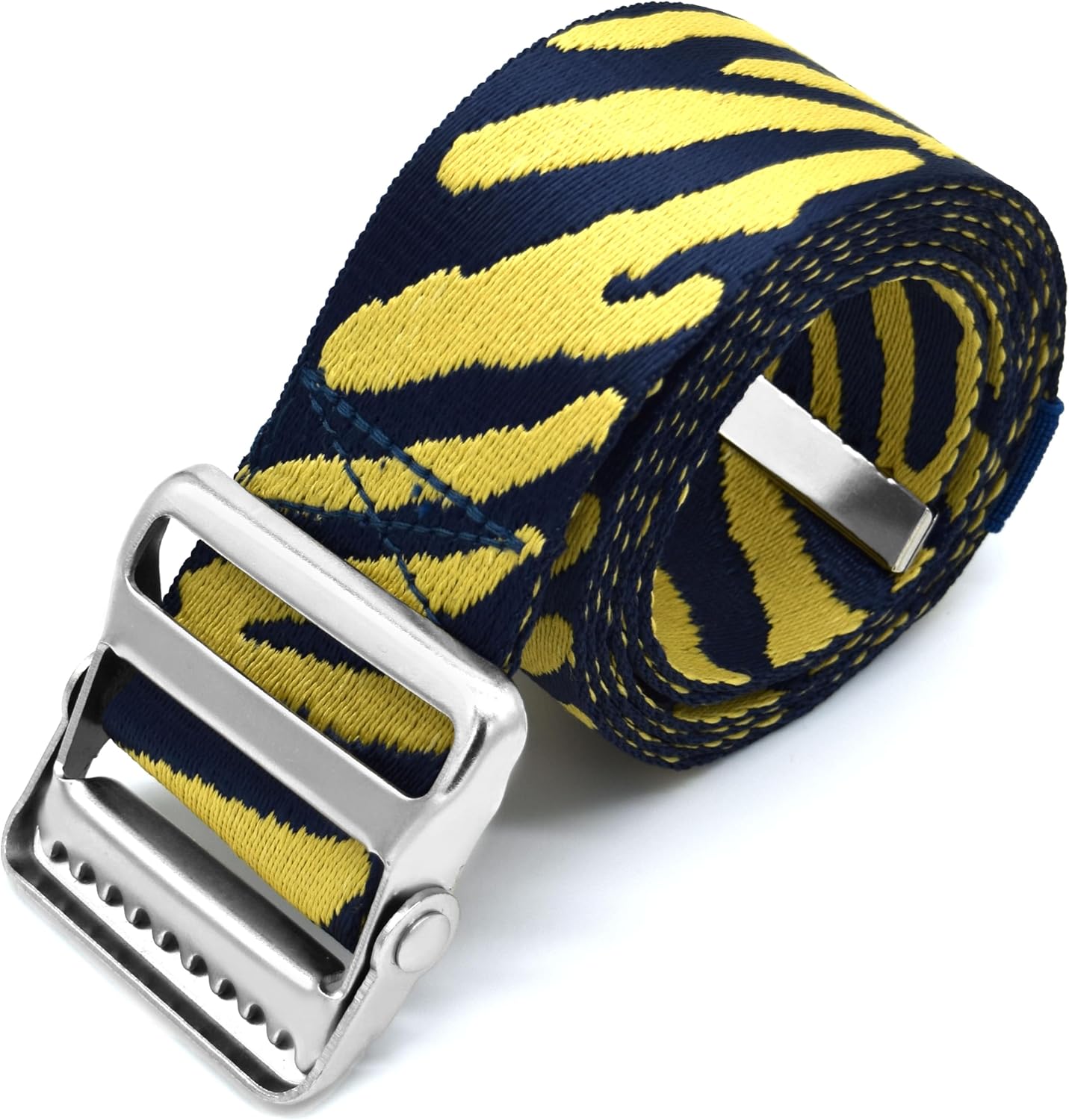 Transfer Belt with Metal Buckle by LiftAid - Transfer and Walking Aid with Belt Loop Holder for Assisting Patients, Nurses, Therapists, Home Care - 60"L x 2"W (Mountain Zebra)