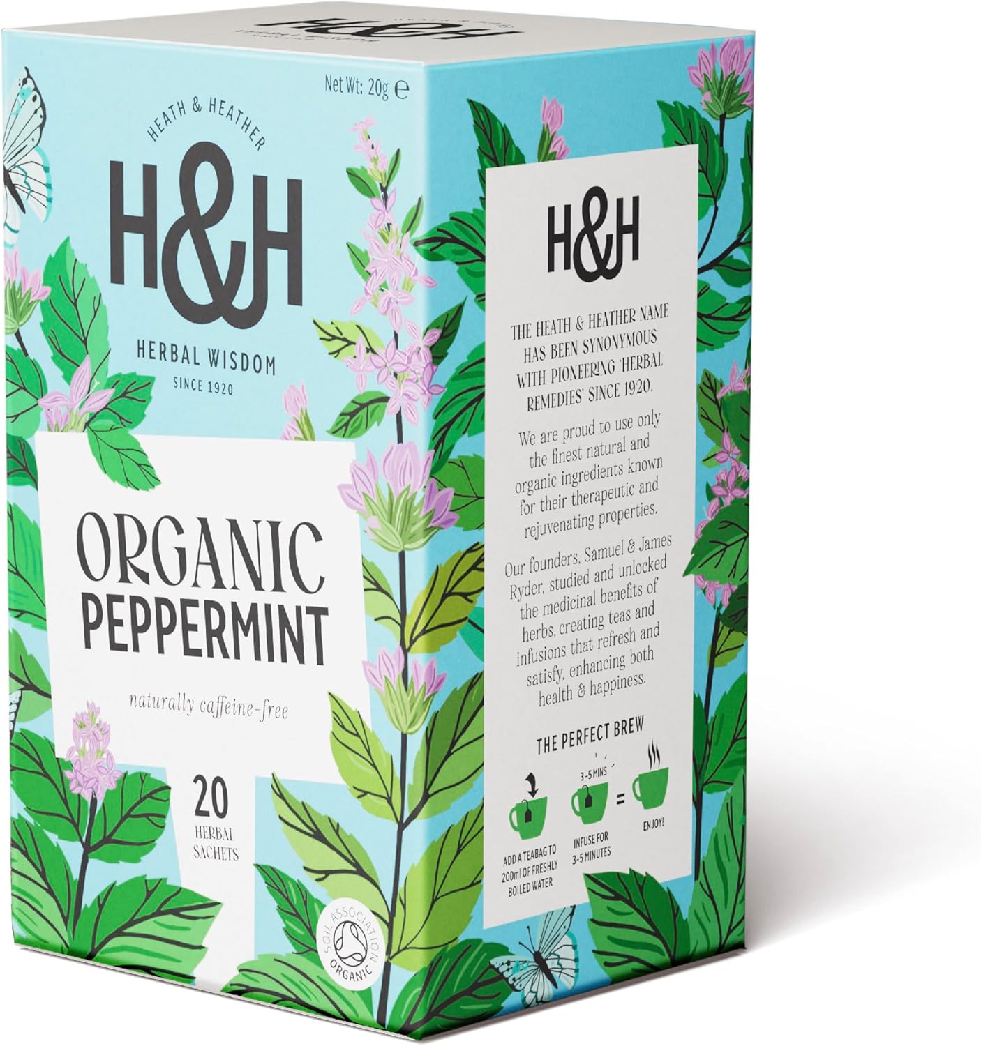 Heath And Heather Organic Peppermint ST&E 20 Bag
