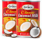 Grace Classic Coconut Milk Unsweetened – 13.5oz (2 Pack) Original Coconut Milk Canned, Shelf-Stable, Authentic Caribbean Taste, Perfect Add to Cereal, Smoothies, Desserts – Leche de Coco Organica Grace