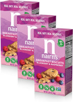 Nairn's Gluten-Free Blueberry and Raspberry Breakfast Biscuits - Healthy, Tasty, High Fiber, Non-GMO, No Artificial Colors, Flavors, or Preservatives, Safe for Celiacs, 5.64oz (Pack of 3)