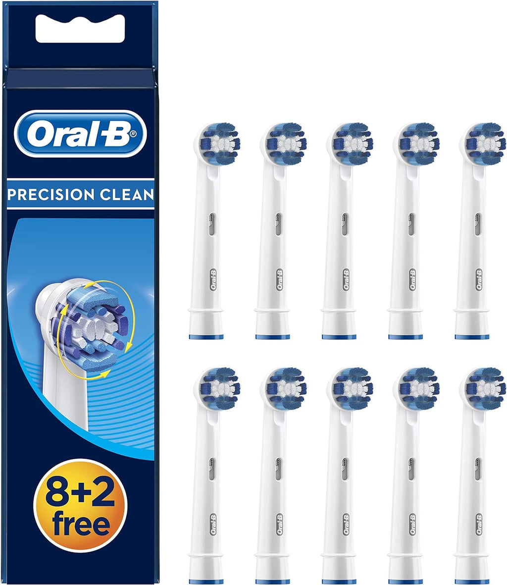 Oral-B Precision Clean Replacement Toothbrush Heads, Pack of 10 – Compatible with Oral-B Electric Toothbrush Handles