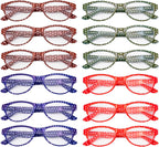12 Pack Reading Glasses for Women Men Readers with Spring Hinges