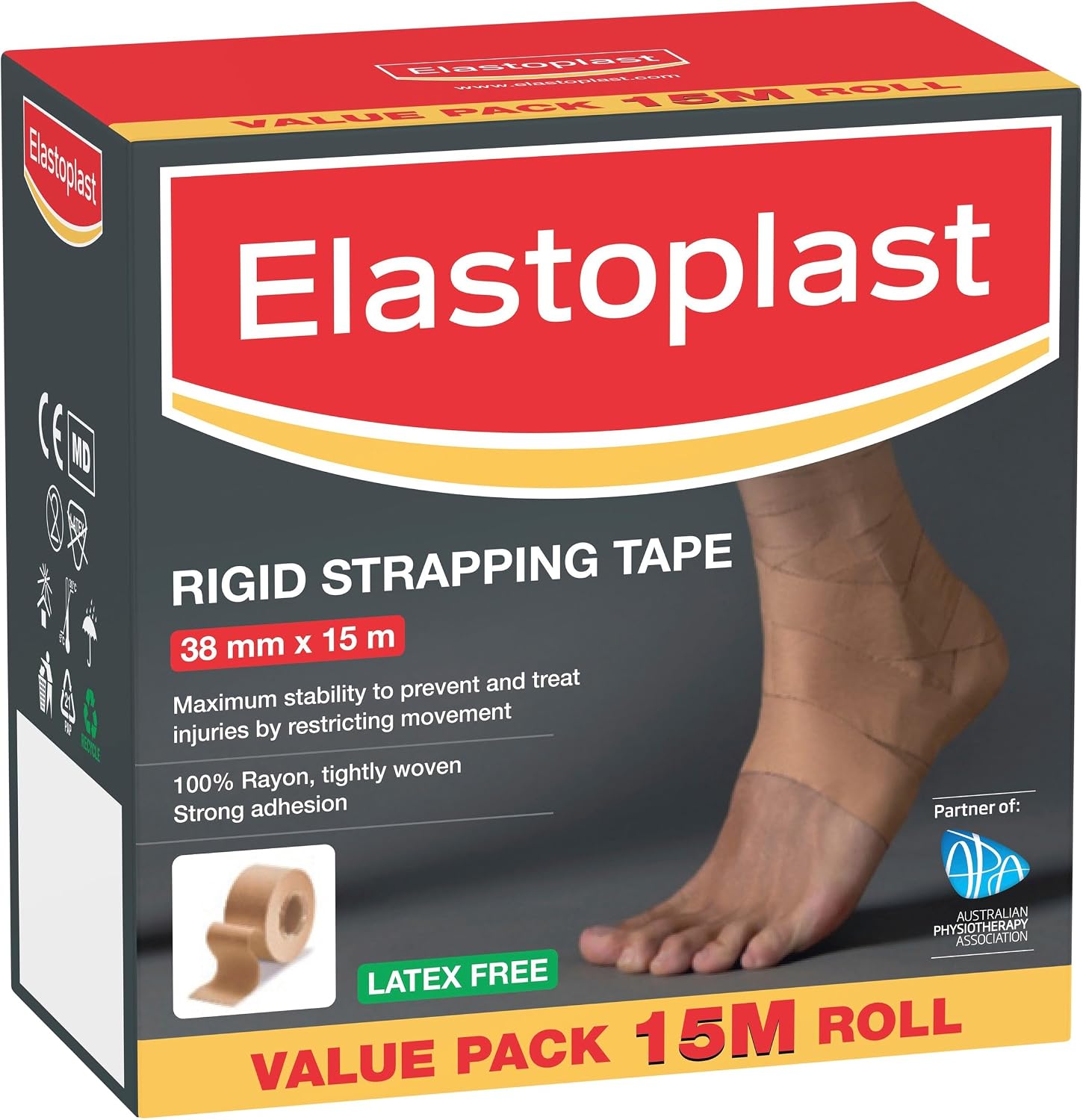 Elastoplast Sport Rigid Strapping Tape 38mm x 15m