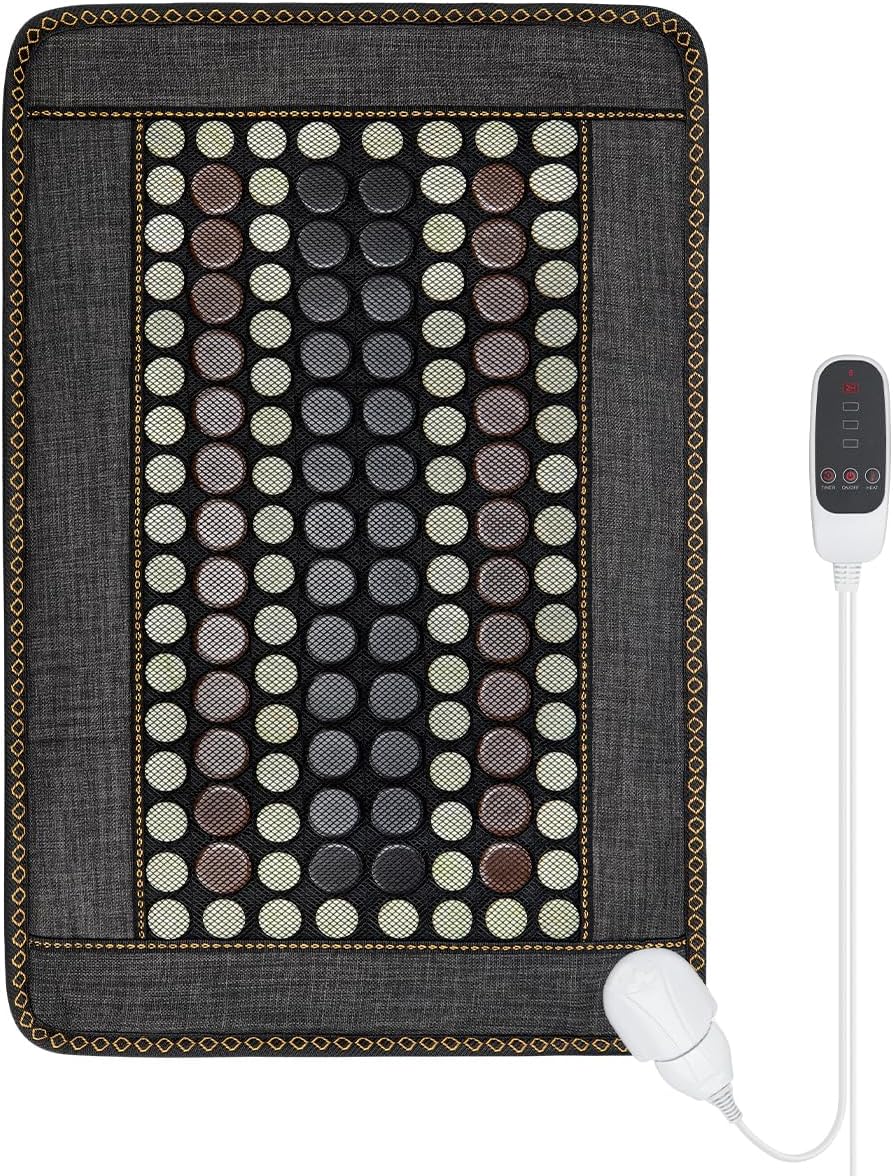 Infrared Heating Pad for Back, Large 76 Jade and 52 Tourmaline Heating Pad for Neck Shoulders Back and Abdomen with Auto Shut Off, Size: 32" x 20''