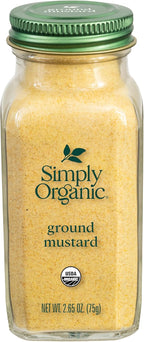 Simply Organic Ground Mustard Seed, 3.07-Ounce, Organic Ground Yellow Mustard Seeds, Robust Flavor, Kosher, Non Irradiated