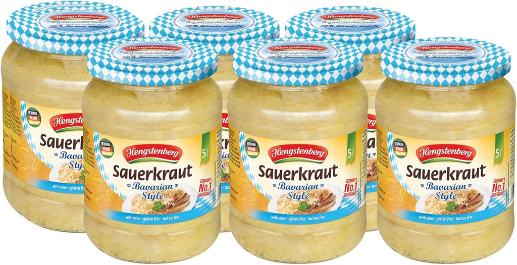 Hengstenberg Bavarian Style Sauerkraut Chucrut 680g - Pack of 6