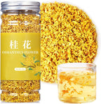 Wanhua Hall Pure Natural Osmanthus Flower Tea 1.76oz/50g Premium Osmanthus Fragrans Herb Gui Hua Dried Intact Blossoms, Stem-Free, Bright Golden Hue, Rich Aroma 桂花 桂花干 无硫无杂