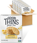 Good Thins Three Cheese Rice & Cheese Snacks Gluten Free Crackers, Bulk Snack Crackers, 6 - 3.5 oz Boxes