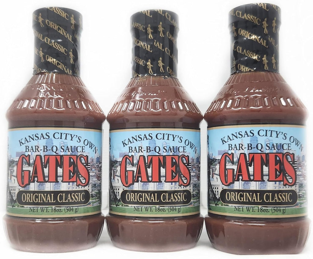 3 Pack of Kansas Citys Own Gates Barbecue Sauce 18oz Bottles (Original Classic)