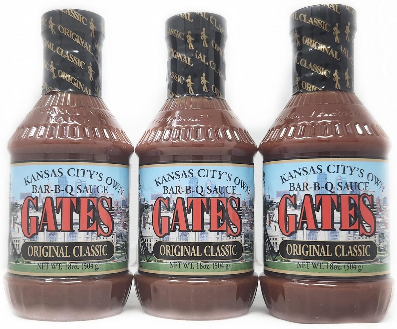 3 Pack of Kansas Citys Own Gates Barbecue Sauce 18oz Bottles (Original Classic)