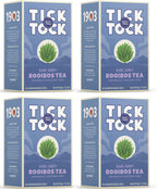 TICK TOCK TEAS Rooibos Earl Grey, Naturally Caffeine Free Red Bush Herbal Tea, Rich in Anti-Oxidants, South African, Superfood, 3.5 Oz, 40 Count, Pack of 4
