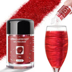CRPTHE Red Luster Dust Edible 5g, Edible Glitter for Drinks, Food Grade Glitter Shimmer Sprinkle Powder for Cocktails, Baking, Beverages, Cakes, Strawberries, Cookies, Fondant, Vegan