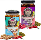 Tia Lupita Mexican Chili Crunch – Salsa Macha, Crunchy Morita Chili Oil | Gluten-Free, Non-GMO, Vegan | Cranberry & Peanut Variety (2 Pack)